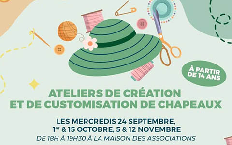 Ateliers confection de chapeaux