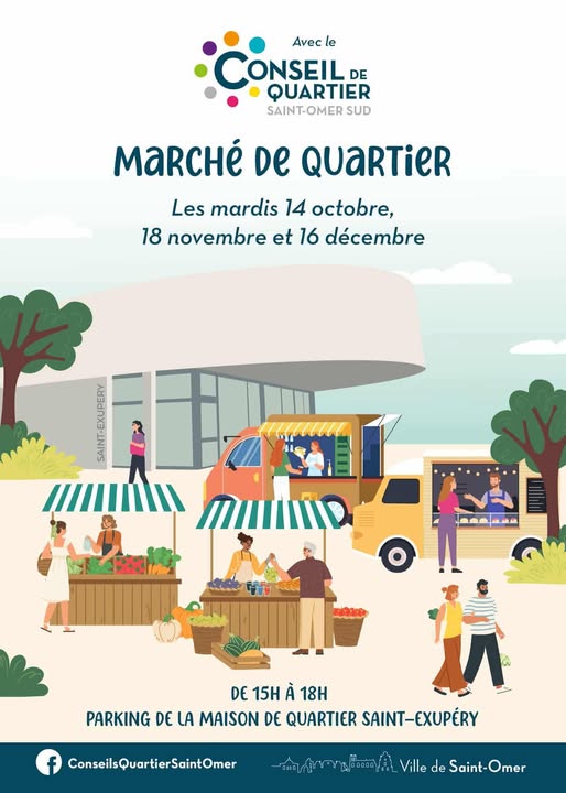 Image présentation Marché de quartier - Conseil de Quartier Saint-Omer Sud