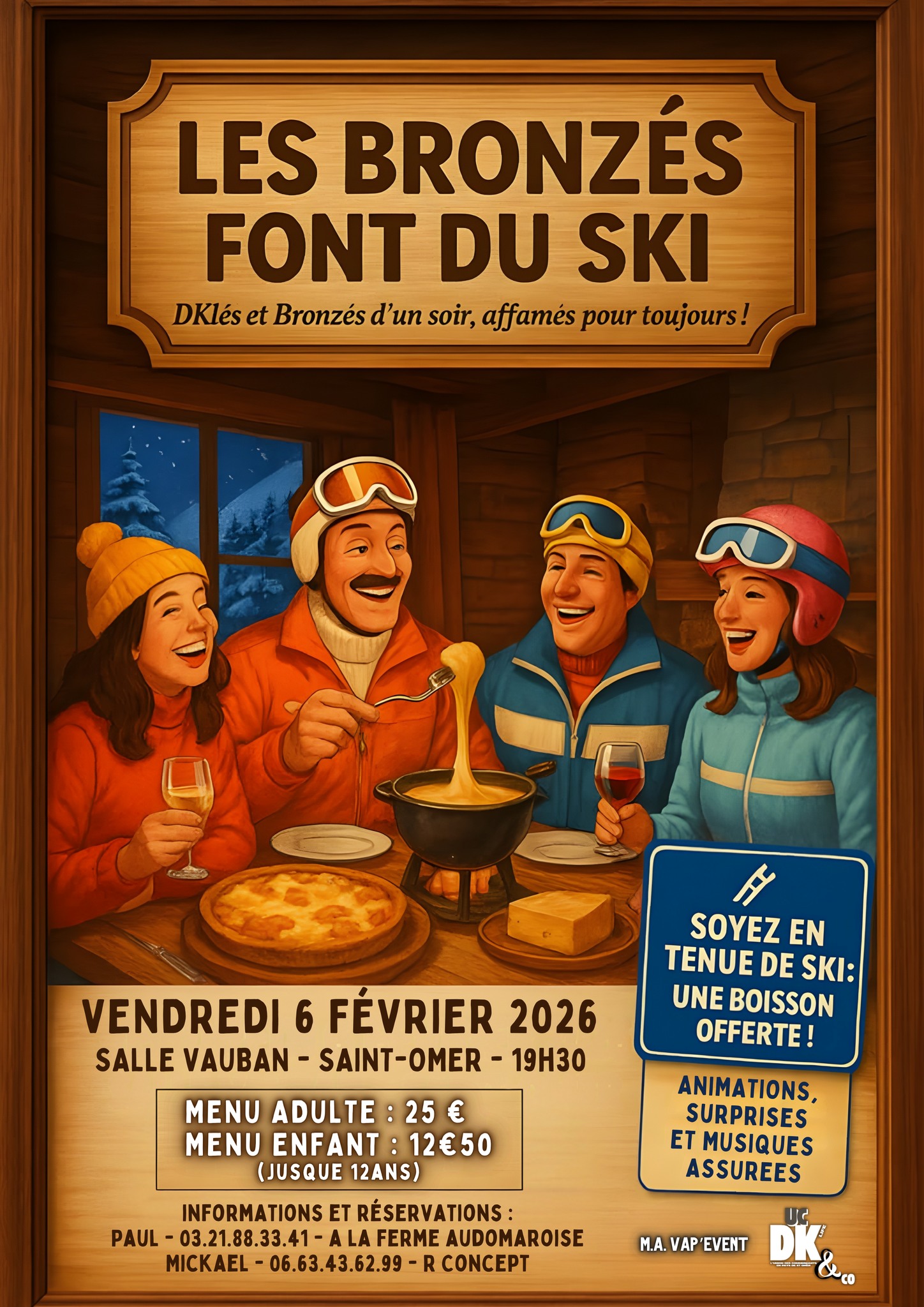 Repas "les bronzés font du ski" par DK Life & Co