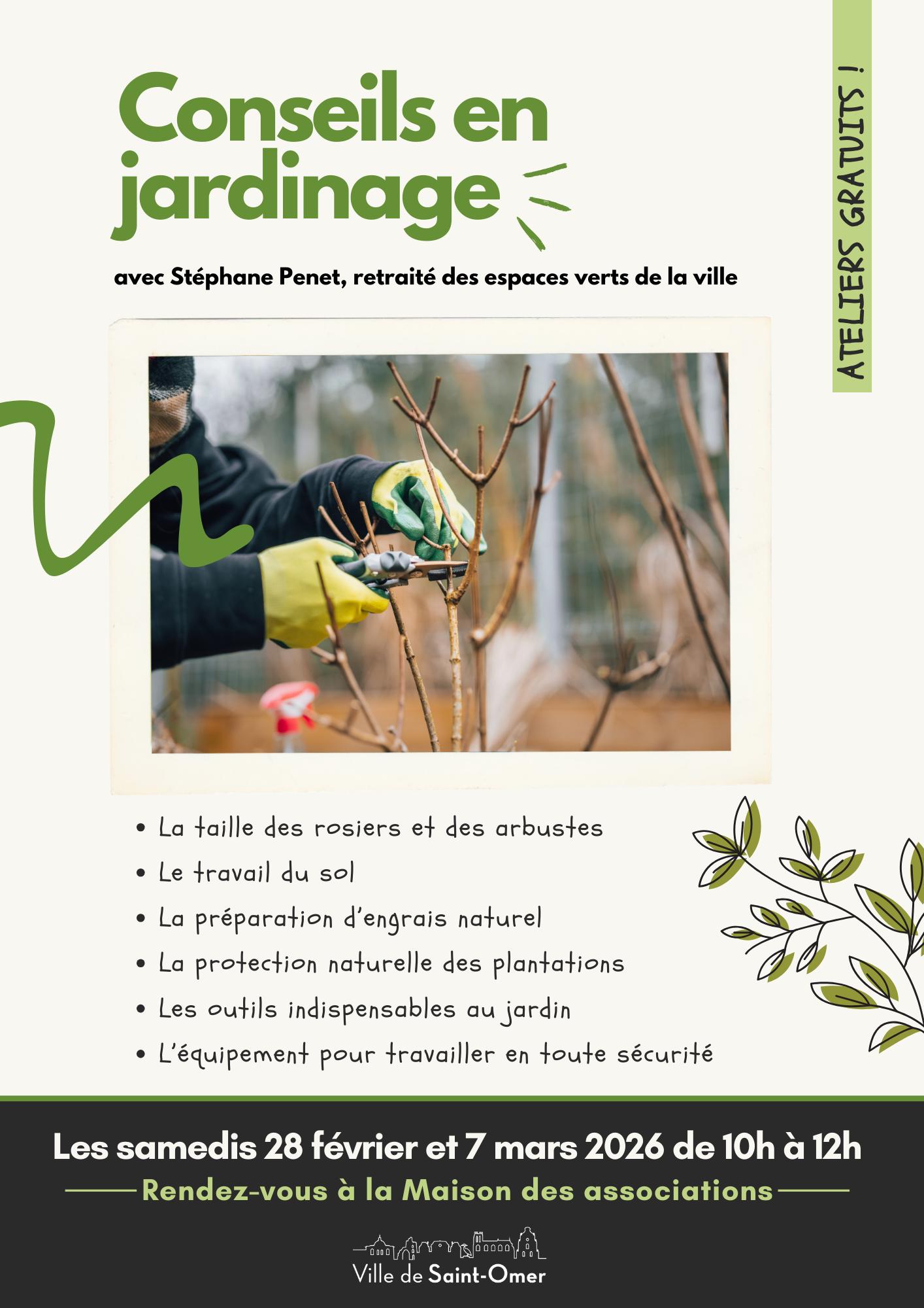 Atelier Conseils en jardinage
