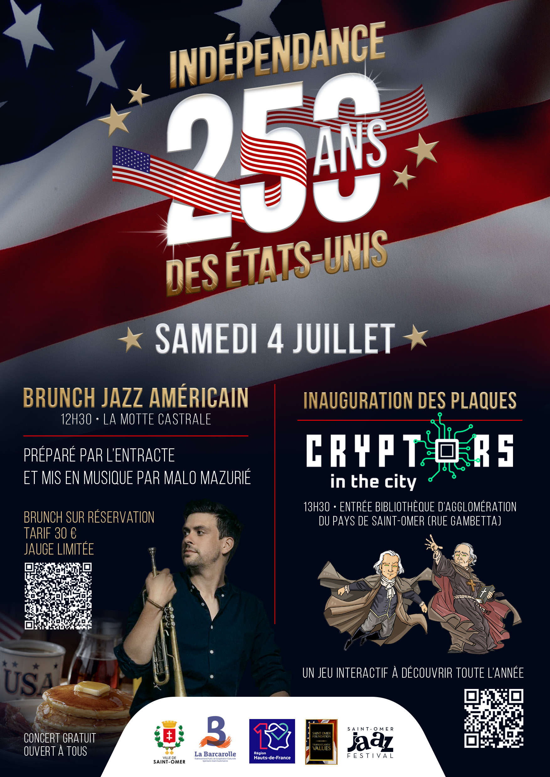 Image présentation Saint-Omer fête les 250 ans de l'indépendance des Etats-Unis 